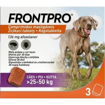 Frontpro 25 - 50 kg 136 mg 3 žuvacie tablety