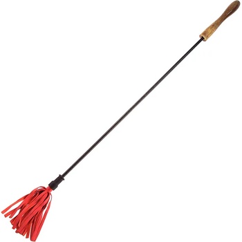 Image 1 of Rouge Garments Малък червен камшик за езда с дървена дръжка