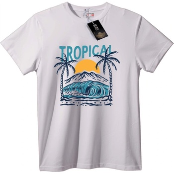 NOONEBRAND Тениска Тропически залез на плажа - 3XL, White