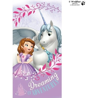 DETEXPOL Osuška Princezna Sofie První a jednorožec dream 70x140 cm