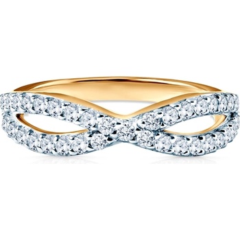 SAVICKI Пръстен със знак на безкрайност Savicki: двуцветно злато, цирконий