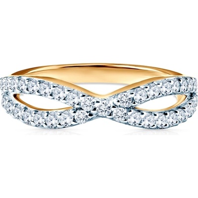 SAVICKI Пръстен със знак на безкрайност Savicki: двуцветно злато, цирконий