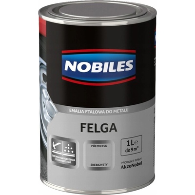 Nobiles Emalia barva na kov pro disky FELGA 1l pololesklá stříbrná