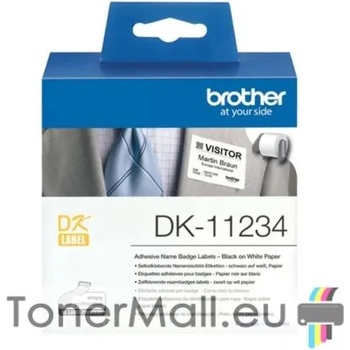 Image 1 of Brother Adhesive Visitor Badge Label Roll Brother DK-11234