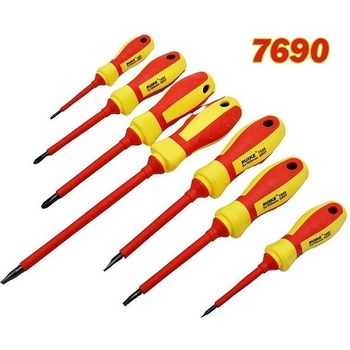 UNI К-т изолирани отвертки с вграден фазомер, 7бр. , 1000V, 3x75мм, 5x100мм, 6x100/150мм, Automat Ruike 7690 (08492) (UNI-08492)