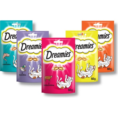 DREAMIES mix príchutí 5 x 60 g