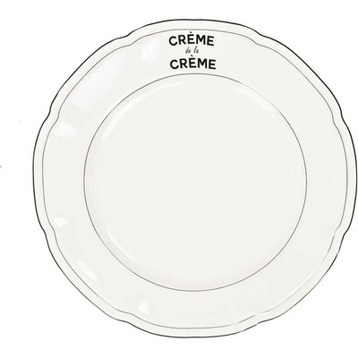 Housevitamin Krémový porcelánový jídelní talíř Crème de la Crème 26 x 1,5 cm