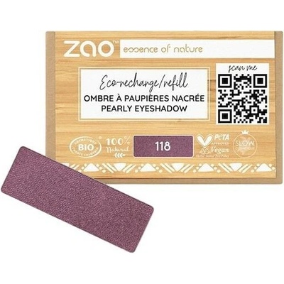 Zao Oci Eyeshadow-Primer Perleťová náplň do očních stínů 118 Plum 1,3 g