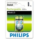 Tp vision Philips Акумулаторна батерия LR03 AAA, 800 mAh, 2 блистера (HR03), f (R03B2A80/10)