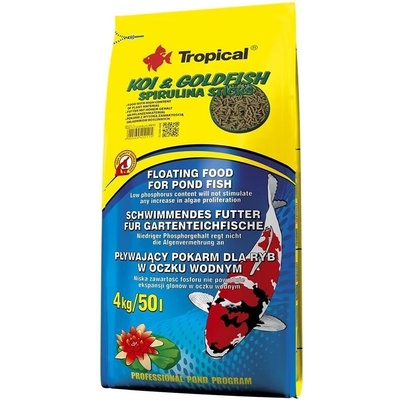 Tropical Koi & Goldfish Spirulina sticks 50 l, 4 kg