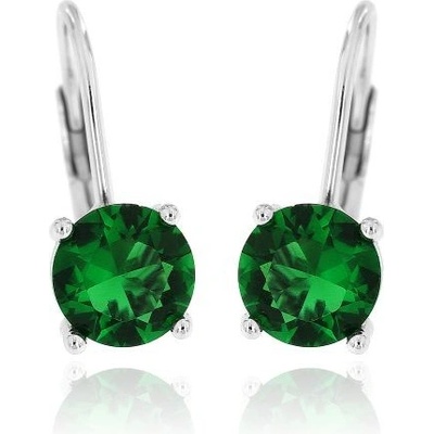 Zlatnictví U Kostela dámské náušnice se zeleným kamínkem 1720z