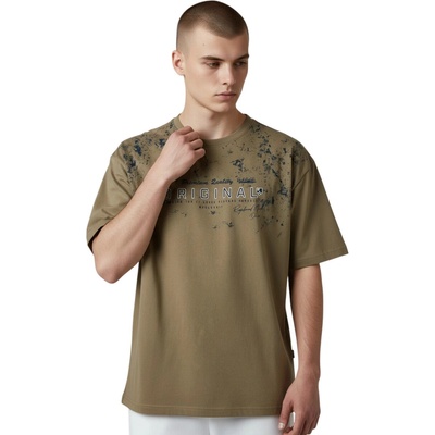 Nova stil pánske nadmerné tričko 100 % bavlna Zdeněk béžové