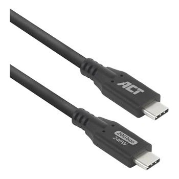 ACT Кабел USB-C - USB-C, 1 м / USB4, 20Gbps, 240W (EWENT-ACT-CAB-AC7421)