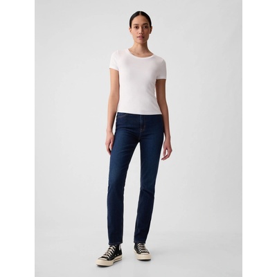 GAP Džíny slim High Rise Vintage Tmavě modré
