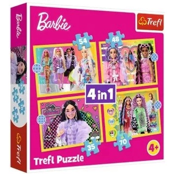 Trefl Trefl: Барби свят 4 в 1 пъзел - 35, 48, 54, 70 части