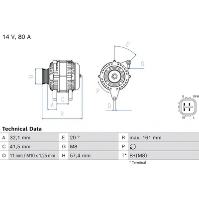 generátor BOSCH 0 986 086 490
