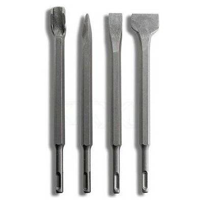 Sekáče SDS PLUS, sada 4ks, 250mm, plochý 20mm, plochý 40mm, špičatý, drážkovací, MAR-POL