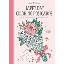Happy Day Coloring Postcards