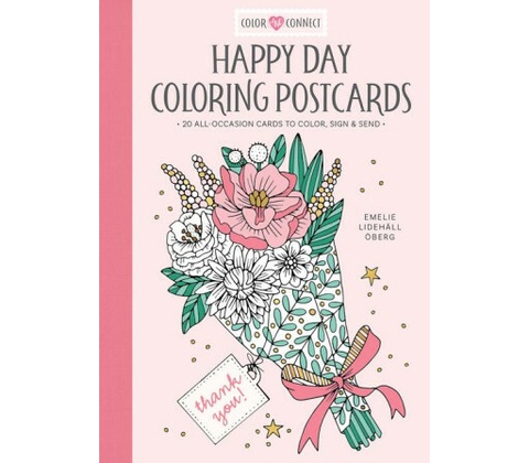 Happy Day Coloring Postcards