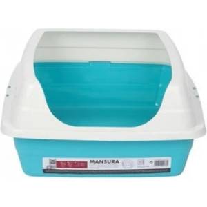Mpets Mansura Cat Litter Tray with Rim - открита котешка тоалетна с висок борд 49x39x18 cm, Белгия - 20100599