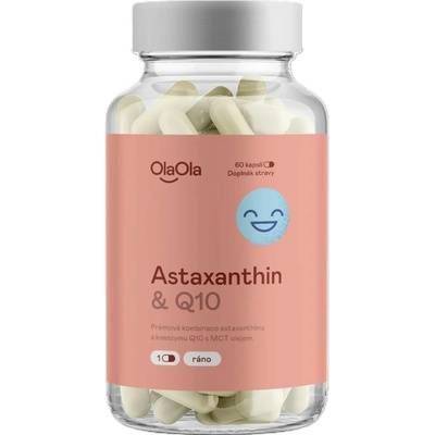 OlaOla Astaxanthin + Q10 podporující dlouhověkost 60 kapslí