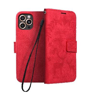 Forcell MEZZO Book puzdro pre SAMSUNG Galaxy S20 FE / S20 FE 5G reindeers red