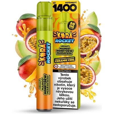 Kurwa Rocket Mango Honeydew Maracuja Ice 20 mg 1 200 potahů