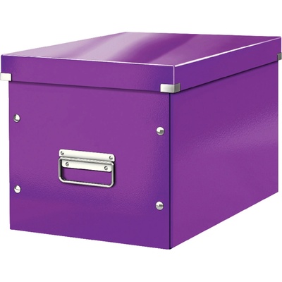LEITZ Štvorcová krabica Click&Store A4 purpurová
