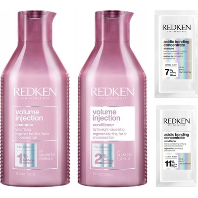 Redken Volume Injection šampon na vlasy, kondicionér dodávající objem 300 ml