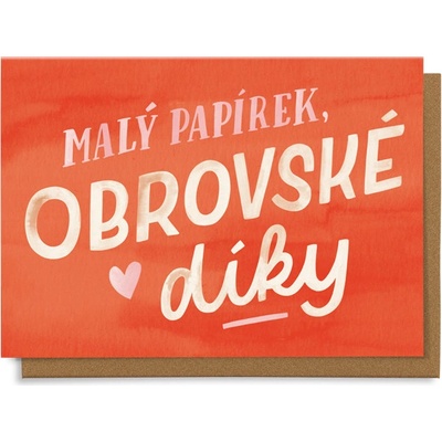 Chaukiss Malý papírek, obrovské díky