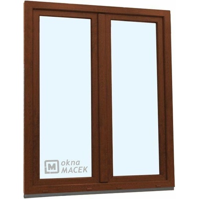 Kömmerling balkonové dveře 70 AD O+OS klapačka pravé ořech/bílá 150 x 200 cm jednostranná klika + madýlko + PVC rám