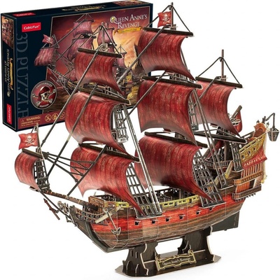 CUBICFUN 3D puzzle Plachetnice Queen Anne's Revenge 391 ks – Zboží Mobilmania