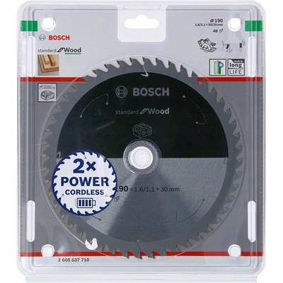 BOSCH Kotoučová pila na dřevo 190 mm 48 zubů AKU – Hledejceny.cz