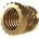 Two Trees Вложка за пластмаса M6/S (месинг) - Brass Inset Nuts, 25 броя