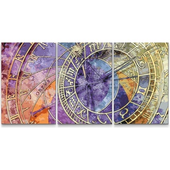 Painting Queens Orloj sada 3 ks 60 x 80 cm na ráme PBNSET/03ORLOJ/60X80_60X80_60X80/W