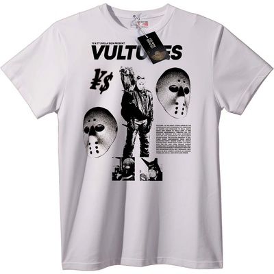 NOONEBRAND Тениска Vultures Ужасяваща Маска - XL, White