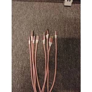 Omega cantil fabric cable cable braided micro usb to usb 2a copper poly 1m rose gold [44056]