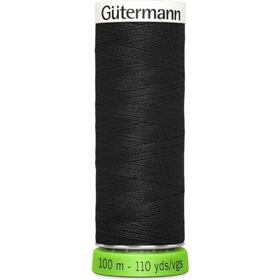 rPET recyklovaná univerzální nit Gütermann 100 m Barva: 000 černá