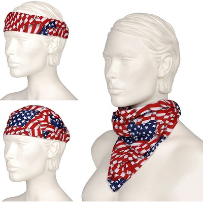 Šátek Fostex 3v1 Wavy American barevný