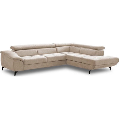 COTTA Разтегателен ъглов диван brescia с ракла, дясна, бежов (ct0023)