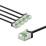 Goobay CAT 8.1 Network Cable in a 5-Pack / Shielded Patch Cables, super-flexible, U/FTP/CU Ethernet Cables, PiMF, LSZH/Cat 8.1 Cable with 10Gbits / Black / 5x5m, 79489 (79489)