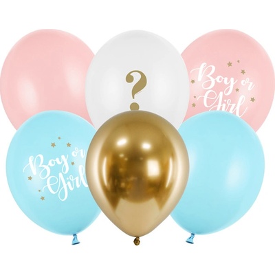 PartyDeco Latexové balóny 30 cm Boy or Girl