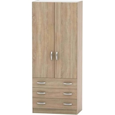 Гардероб с две врати и чекмеджета Betty 2 90x56x220cm Дъб сонома