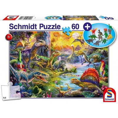 SCHMIDT Dinosauři + dárek figurky dinosaurů 60 dílků