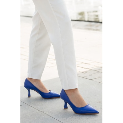 Moda Trend Дамски елегантни обувки с тънък ток - Яркосини #363030 (363030_Синьо)