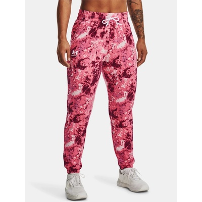 Under Armour dámské tepláky RIVAL TERRY PRINT JOGGER ružová