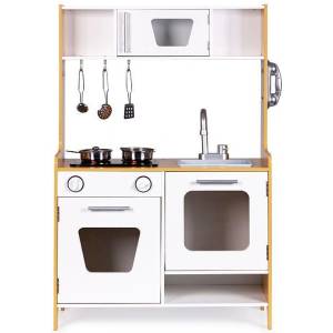 ECOTOYS Детска Дървена Кухня ecotoys plk534 с аксесоари и звукови ефекти (plk534)