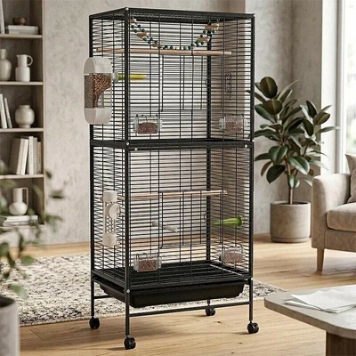 Nuxie Vtáčia klietka pre papagáje s kolieskami 128 cm