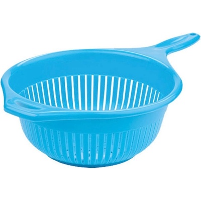 BENTOM Cedník s rukojetí; 40x23,2x9,8 cm; plastový, mix barev