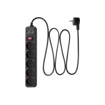 Akyga 5 Plug + 2 USB 1,5 m (AK-SP-05U)